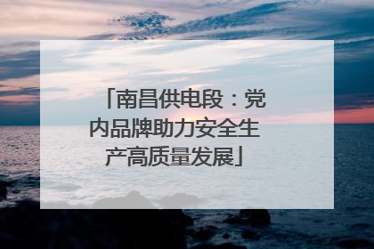 南昌供电段：党内品牌助力安全生产高质量发展