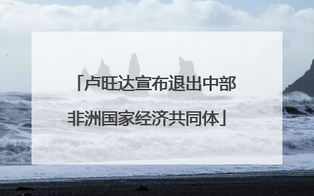 卢旺达宣布退出中部非洲国家经济共同体