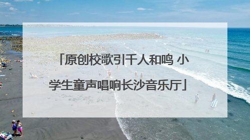 原创校歌引千人和鸣 小学生童声唱响长沙音乐厅