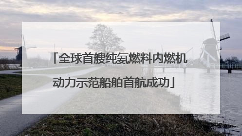 全球首艘纯氨燃料内燃机动力示范船舶首航成功