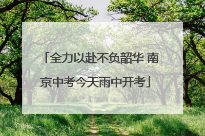 全力以赴不负韶华 南京中考今天雨中开考