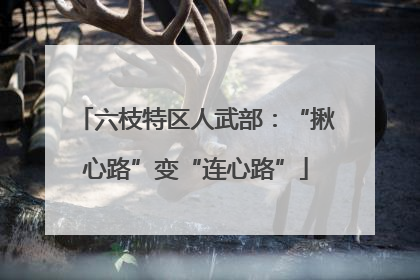 六枝特区人武部：“揪心路”变“连心路”