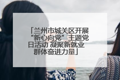 兰州市城关区开展“新心向党”主题党日活动 凝聚新就业群体奋进力量