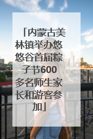 内蒙古美林镇举办悠悠谷首届粽子节600多名师生家长和游客参加