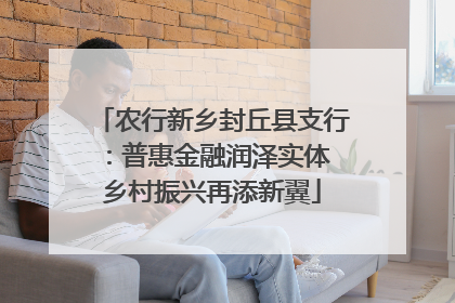 农行新乡封丘县支行：普惠金融润泽实体 乡村振兴再添新翼