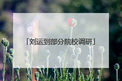 刘运到部分院校调研