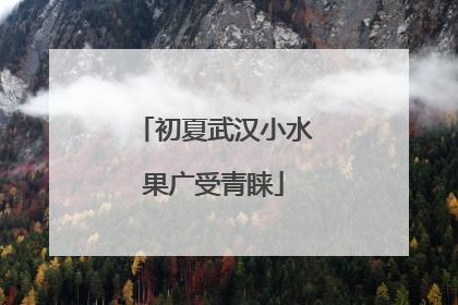 初夏武汉小水果广受青睐