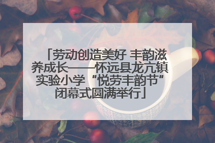 劳动创造美好 丰韵滋养成长——怀远县龙亢镇实验小学“悦劳丰韵节”闭幕式圆满举行