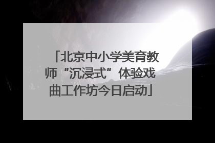 北京中小学美育教师“沉浸式”体验戏曲工作坊今日启动