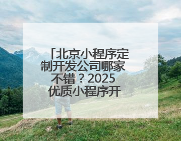 北京小程序定制开发公司哪家不错？2025 优质小程序开发公司之选