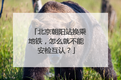 北京朝阳站换乘地铁，怎么就不能安检互认？