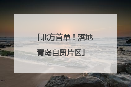 北方首单！落地青岛自贸片区