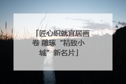 匠心织就宜居画卷 雕琢“精致小城”新名片