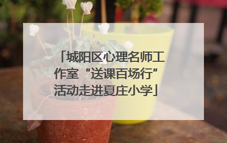 城阳区心理名师工作室“送课百场行”活动走进夏庄小学