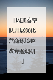 周迎春率队开展优化营商环境整改专题调研