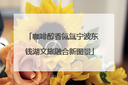 咖啡醇香氤氲宁波东钱湖文旅融合新图景