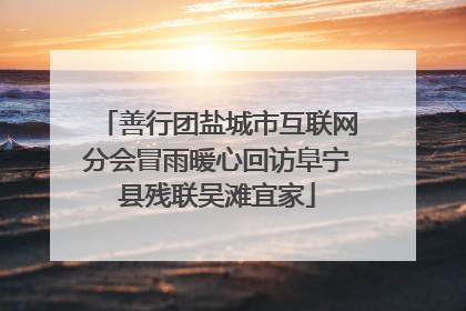善行团盐城市互联网分会冒雨暖心回访阜宁县残联吴滩宜家