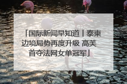国际新闻早知道丨泰柬边境局势再度升级 高芙首夺法网女单冠军