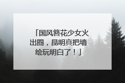 国风簪花少女火出圈，昆明真把墙绘玩明白了！