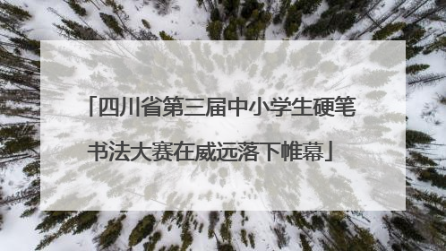 四川省第三届中小学生硬笔书法大赛在威远落下帷幕