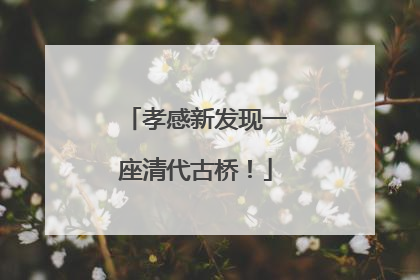 孝感新发现一座清代古桥！