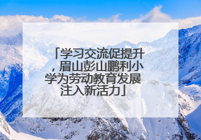 学习交流促提升，眉山彭山鹏利小学为劳动教育发展注入新活力