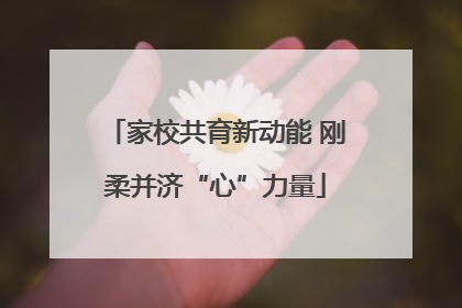 家校共育新动能 刚柔并济“心”力量