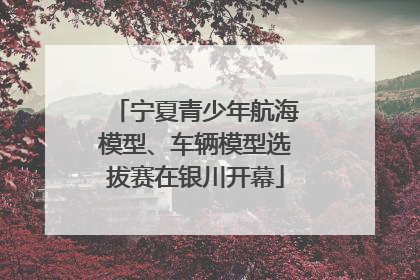 宁夏青少年航海模型、车辆模型选拔赛在银川开幕