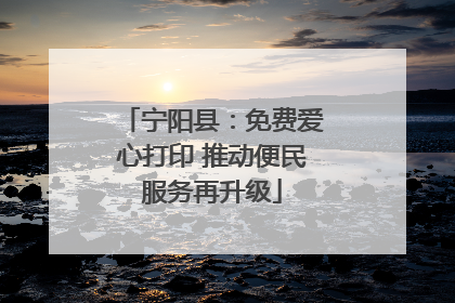 宁阳县：免费爱心打印 推动便民服务再升级