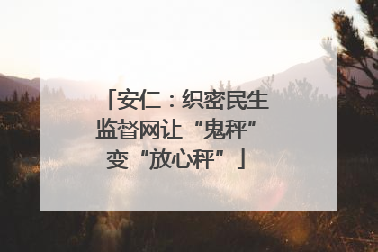 安仁：织密民生监督网让“鬼秤”变“放心秤”