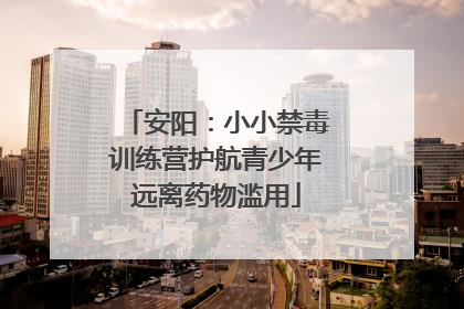 安阳：小小禁毒训练营护航青少年远离药物滥用