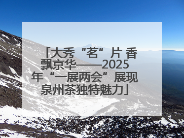 大秀“茗”片 香飘京华——2025年“一展两会”展现泉州茶独特魅力