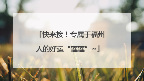 快来接！专属于福州人的好运“莲莲”~