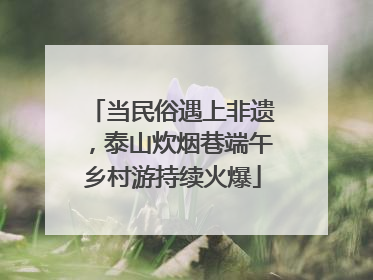 当民俗遇上非遗，泰山炊烟巷端午乡村游持续火爆