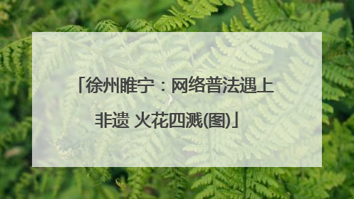 徐州睢宁：网络普法遇上非遗 火花四溅(图)