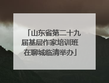 山东省第二十九届基层作家培训班在聊城临清举办