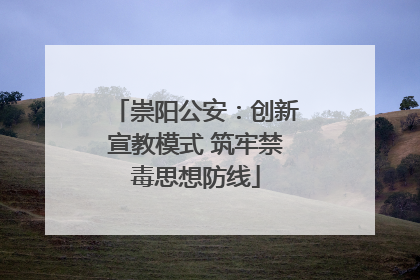 崇阳公安：创新宣教模式 筑牢禁毒思想防线