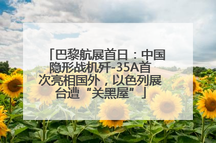 巴黎航展首日：中国隐形战机歼-35A首次亮相国外，以色列展台遭“关黑屋”