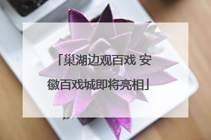 巢湖边观百戏 安徽百戏城即将亮相