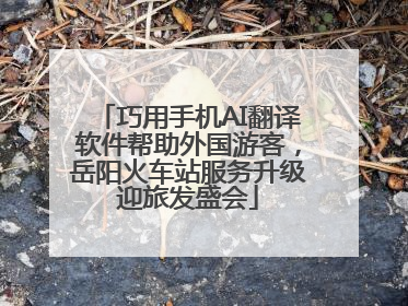 巧用手机AI翻译软件帮助外国游客，岳阳火车站服务升级迎旅发盛会