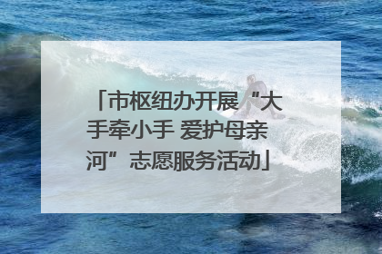 市枢纽办开展“大手牵小手 爱护母亲河”志愿服务活动