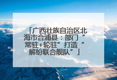 广西壮族自治区北海市合浦县：部门“常驻+轮驻”打造“解纷联合舰队”