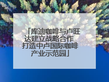 库迪咖啡与卢旺达建立战略合作 打造中卢国际咖啡产业示范园