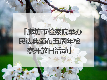 廊坊市检察院举办民法典颁布五周年检察开放日活动