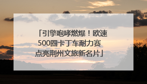 引擎咆哮燃爆！欧速500圈卡丁车耐力赛点亮荆州文旅新名片