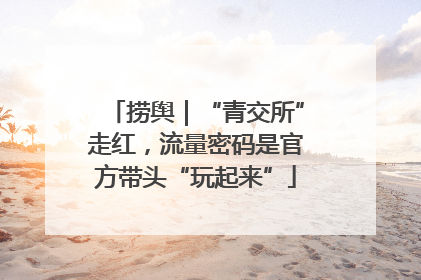 捞舆｜“青交所”走红，流量密码是官方带头“玩起来”