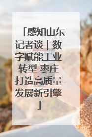 感知山东记者谈｜数字赋能工业转型 枣庄打造高质量发展新引擎