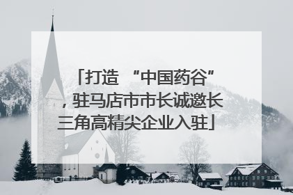 打造 “中国药谷”，驻马店市市长诚邀长三角高精尖企业入驻