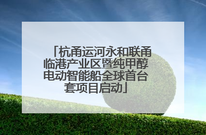 杭甬运河永和联甬临港产业区暨纯甲醇电动智能船全球首台套项目启动