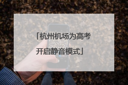 杭州机场为高考开启静音模式